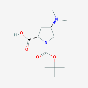 molecular formula C12H22N2O4 B14145086 1-(1,1-Dimethylethyl) (2S,4S)-4-(dimethylamino)-1,2-pyrrolidinedicarboxylate CAS No. 1001354-16-0