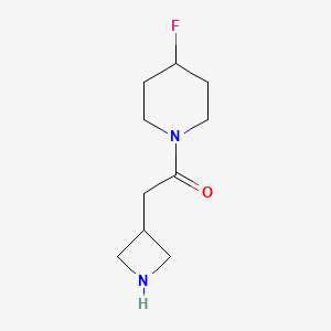 molecular formula C10H17FN2O B1414509 2-(氮杂环丁-3-基)-1-(4-氟哌啶-1-基)乙烷-1-酮 CAS No. 2005059-59-4