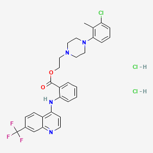 Piperazineethanol, 4-(3-chloro-o-tolyl)-, N-(7-trifluoromethyl-4-quinolyl)anthranilate, dihydrochloride