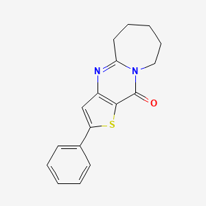 2-Phenyl-6,7,8,9-tetrahydro-5H-1-thia-4,9a-diaza-cyclohepta[f]inden-10-one