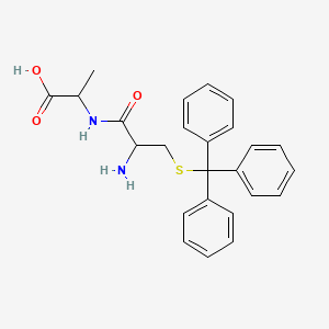 molecular formula C25H26N2O3S B14145095 2-(2-Amino-3-(tritylthio)propionamido)propionic acid CAS No. 35959-68-3