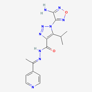 molecular formula C15H17N9O2 B14145097 1-(4-aminofurazan-3-yl)-5-isopropyl-N-[1-(4-pyridyl)ethylideneamino]triazole-4-carboxamide 