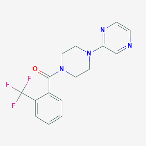 molecular formula C16H15F3N4O B14145101 [4-(Pyrazin-2-yl)piperazin-1-yl][2-(trifluoromethyl)phenyl]methanone CAS No. 89007-58-9