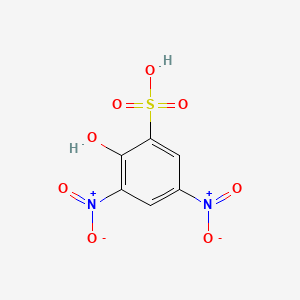 molecular formula C6H4N2O8S B14145123 2-Hydroxy-3,5-dinitrobenzene-1-sulfonic acid CAS No. 4641-95-6