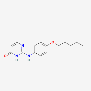molecular formula C16H21N3O2 B1414513 6-Methyl-2-{[4-(pentyloxy)phenyl]amino}pyrimidin-4(3H)-one CAS No. 1170888-39-7
