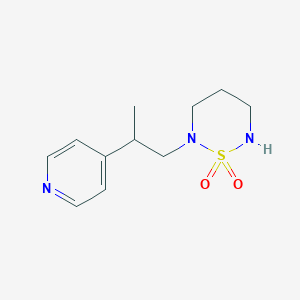 molecular formula C11H17N3O2S B14145147 2-[2-(Pyridin-4-yl)propyl]-1lambda~6~,2,6-thiadiazinane-1,1-dione CAS No. 89151-24-6