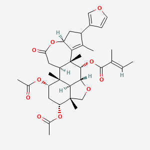 molecular formula C35H44O10 B14145153 Ohchinolide B CAS No. 71902-49-3