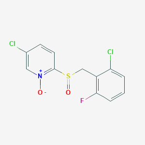 5-Chloro-2-[(2-chloro-6-fluorophenyl)methanesulfinyl]-1-oxo-1lambda~5~-pyridine