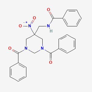 Benzamide, N-[(1,3-dibenzoylhexahydro-5-nitro-5-pyrimidinyl)methyl]-