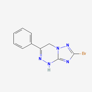 molecular formula C10H8BrN5 B1414518 [1,2,4]三唑并[5,1-c][1,2,4]三嗪，7-溴-4,6-二氢-3-苯基- CAS No. 1416918-74-5