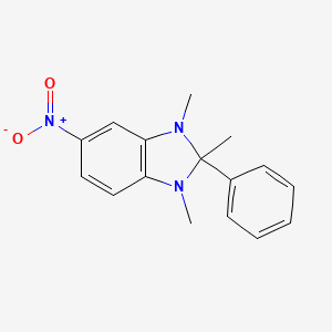 molecular formula C16H17N3O2 B14145215 1,2,3-Trimethyl-5-nitro-2-phenylbenzimidazole CAS No. 122199-81-9