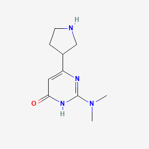 molecular formula C10H16N4O B1414522 2-(二甲氨基)-6-(吡咯烷-3-基)嘧啶-4-醇 CAS No. 1361113-78-1