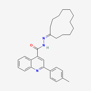 B14145229 N'-cyclododecylidene-2-(4-methylphenyl)quinoline-4-carbohydrazide CAS No. 351156-37-1