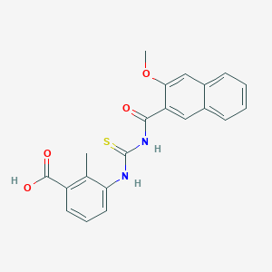 molecular formula C21H18N2O4S B14145244 3-({[(3-Methoxynaphthalen-2-yl)carbonyl]carbamothioyl}amino)-2-methylbenzoic acid CAS No. 532416-02-7