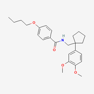 4-butoxy-N-[[1-(3,4-dimethoxyphenyl)cyclopentyl]methyl]benzamide