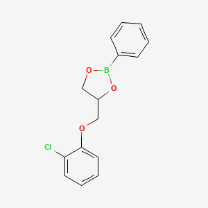 molecular formula C15H14BClO3 B14145326 1,3,2-Dioxaborolane, 4-((2-chlorophenoxy)methyl)-2-phenyl- CAS No. 2412-74-0