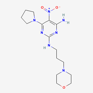 N~2~-[3-(morpholin-4-yl)propyl]-5-nitro-6-(pyrrolidin-1-yl)pyrimidine-2,4-diamine