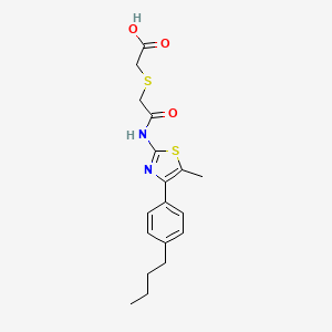 [(2-{[4-(4-Butylphenyl)-5-methyl-1,3-thiazol-2-yl]amino}-2-oxoethyl)sulfanyl]acetic acid