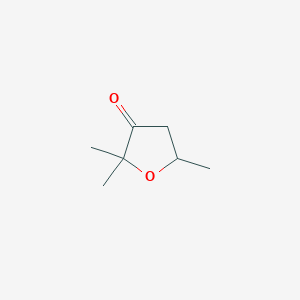 molecular formula C7H12O2 B14145353 2,2,5-trimethyldihydro-3(2H)-furanone CAS No. 34003-73-1