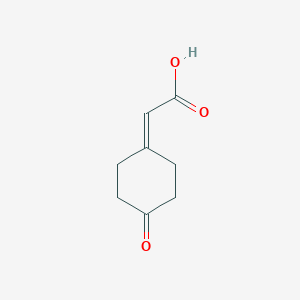 molecular formula C8H10O3 B14145391 2-(4-Oxocyclohexylidene)acetic acid CAS No. 218772-97-5