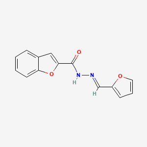 molecular formula C14H10N2O3 B14145397 N'-[(E)-furan-2-ylmethylidene]-1-benzofuran-2-carbohydrazide 