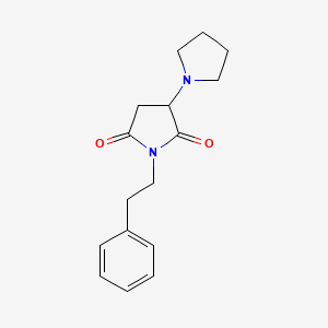 molecular formula C16H20N2O2 B14145428 1'-Phenethyl-[1,3'-bipyrrolidine]-2',5'-dione CAS No. 89143-21-5