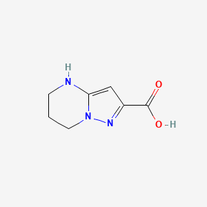 molecular formula C7H9N3O2 B1414543 4,5,6,7-Tetrahydropyrazolo[1,5-a]pyrimidine-2-carboxylic acid CAS No. 1498993-51-3