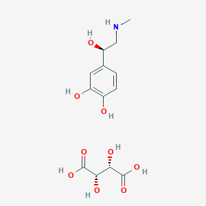 molecular formula C13H19NO9 B14145436 L-Adrenaline-D-hykdrogentartrate CAS No. 24351-82-4