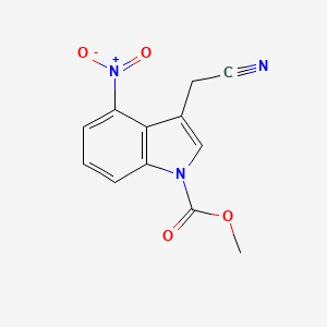 Methyl 3-(cyanomethyl)-4-nitro-1H-indole-1-carboxylate