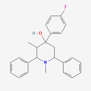 molecular formula C25H26FNO B14145479 4-(4-Fluorophenyl)-1,3-dimethyl-2,6-diphenylpiperidin-4-ol CAS No. 487001-08-1