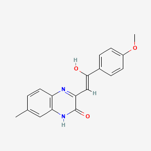 molecular formula C18H16N2O3 B1414549 3-[2-(4-Methoxy-phenyl)-2-oxo-ethylidene]-7-methyl-3,4-dihydro-1H-quinoxalin-2-one CAS No. 1380572-49-5