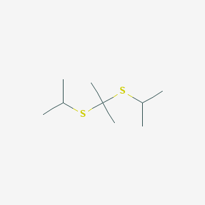 molecular formula C9H20S2 B14145499 2,4,4,6-Tetramethyl-3,5-dithiaheptane CAS No. 4141-76-8