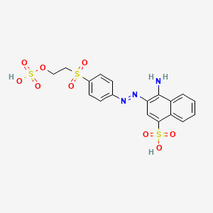 molecular formula C18H17N3O9S3 B14145518 4-Amino-3-[2-[4-[[2-(sulfooxy)ethyl]sulfonyl]phenyl]diazenyl]-1-naphthalenesulfonic acid CAS No. 188907-52-0