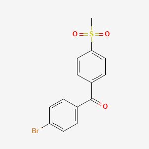 molecular formula C14H11BrO3S B14145525 (4-Bromophenyl)(4-(methylsulfonyl)phenyl)methanone CAS No. 197439-29-5