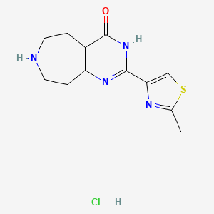 molecular formula C12H15ClN4OS B1414554 Chlorhydrate de 2-(2-méthyl-thiazol-4-yl)-6,7,8,9-tétrahydro-5H-pyrimido[4,5-d]azépin-4-ol CAS No. 1361113-73-6