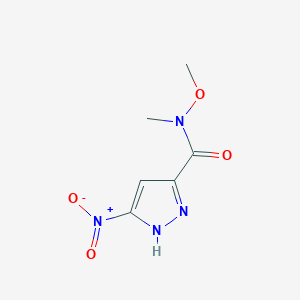 B1414556 N-Methoxy-N-methyl-3-nitro-1H-pyrazole-5-carboxamide CAS No. 1290181-44-0