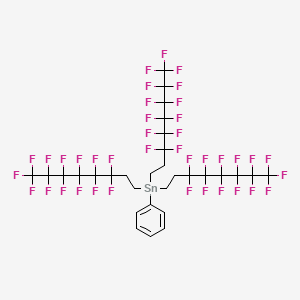 molecular formula C30H17F39Sn B14145562 Phenyltris((perfluorohexyl)ethyl)stannane CAS No. 175354-30-0