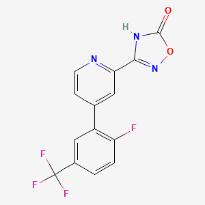 molecular formula C14H7F4N3O2 B1414557 3-[4-(2-氟-5-三氟甲基苯基)-吡啶-2-基]-4H-[1,2,4]噁二唑-5-酮 CAS No. 1219453-98-1