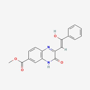 3-Oxo-2-(2-oxo-2-phenyl-ethylidene)-1,2,3,4-tetrahydro-quinoxaline-6-carboxylic acid methyl ester