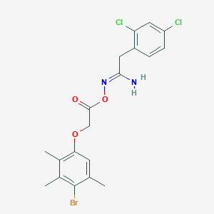 molecular formula C19H19BrCl2N2O3 B14145602 (1Z)-N'-{[(4-bromo-2,3,5-trimethylphenoxy)acetyl]oxy}-2-(2,4-dichlorophenyl)ethanimidamide CAS No. 893612-33-4