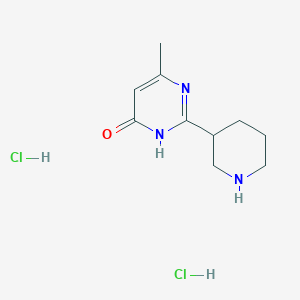 6-Methyl-2-(piperidin-3-yl)pyrimidin-4-ol dihydrochloride
