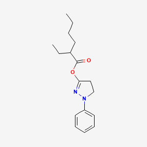 molecular formula C17H24N2O2 B14145610 1-Phenyl-4,5-dihydro-1H-pyrazol-3-yl 2-ethylhexanoate CAS No. 111882-90-7