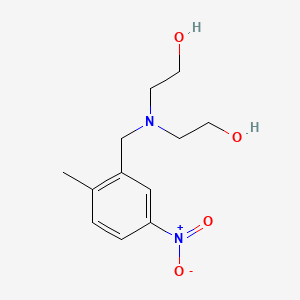 molecular formula C12H18N2O4 B14145629 2-[2-Hydroxyethyl-[(2-methyl-5-nitrophenyl)methyl]amino]ethanol CAS No. 3480-51-1