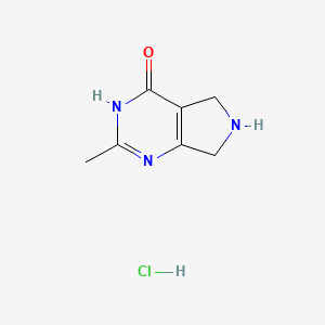 molecular formula C7H10ClN3O B1414564 2-Methyl-6,7-dihydro-3H-pyrrolo[3,4-d]pyrimidin-4(5H)-one hydrochloride CAS No. 1956309-51-5