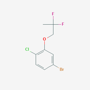 molecular formula C9H8BrClF2O B1414566 4-Bromo-1-chloro-2-(2,2-difluoropropoxy)benzene CAS No. 2206821-22-7