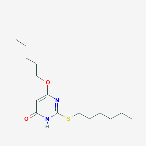 molecular formula C16H28N2O2S B1414568 6-Hexyloxy-2-hexylsulfanyl-pyrimidin-4-ol CAS No. 1892575-76-6