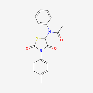 molecular formula C18H16N2O3S B14145695 N-(2,4-dioxo-3-(p-tolyl)thiazolidin-5-yl)-N-phenylacetamide CAS No. 347840-96-4