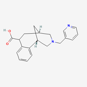 molecular formula C20H22N2O2 B1414570 (1S,5R)-3-(Pyridin-3-ylmethyl)-2,3,4,5,6,7-hexahydro-1h-1,5-methano-3-benzazonine-7-carboxylic acid CAS No. 2173072-04-1