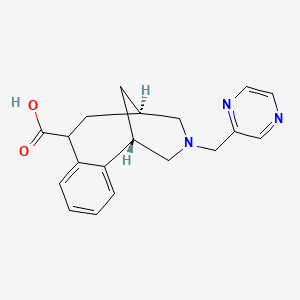 molecular formula C19H21N3O2 B1414573 (1S,5R)-3-(Pyrazin-2-ylmethyl)-2,3,4,5,6,7-hexahydro-1h-1,5-methano-3-benzazonine-7-carboxylic acid CAS No. 2173072-01-8