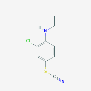 molecular formula C9H9ClN2S B14145758 3-Chloro-4-(ethylamino)phenyl thiocyanate CAS No. 3703-46-6